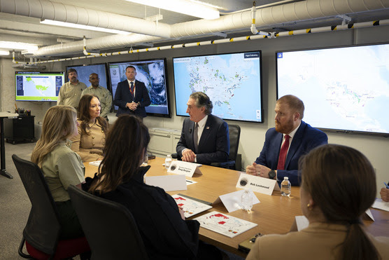 U.S. Secretary of Agriculture Brooke Rollins and U.S. Secretary of the Interior Doug Burgham meet at the Forest Service