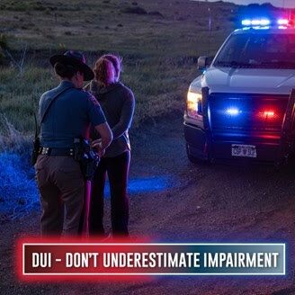 Driver being arrested