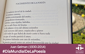 Día Mundial de la Poesía 2024. Juan Gelman. Instituto Cervantes.