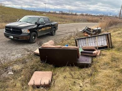 illegally dumped furniture
