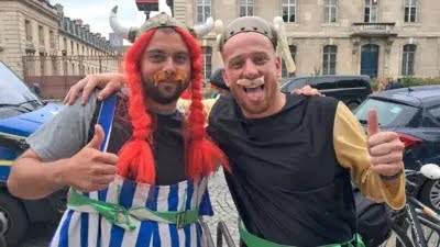 Sebastien (L) and Thomas-Felix (R) saluted the French togetherness over the Olympics