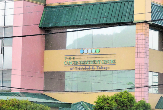 Cricket legend Brian Lara’s name was missing from the signage of the cancer treatment centre in St James on Saturday, when this photograph was taken. PHOTO BY ROGER JACOB