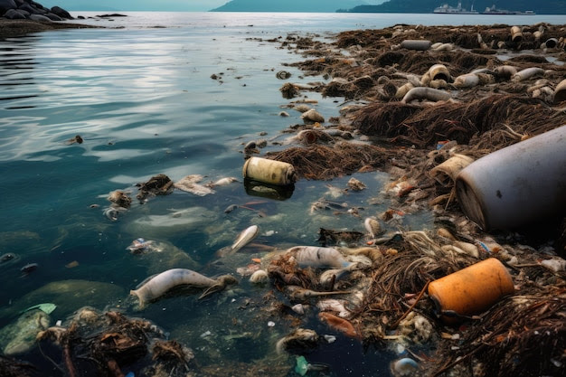 Industrial Waste Pollutes Sea Harming Marine Life