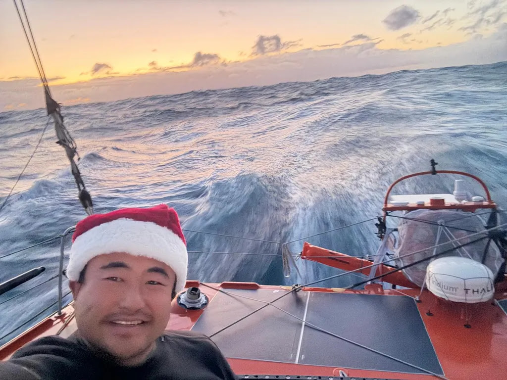 COURSE, 23 DÉCEMBRE 2024 : Photo envoyée depuis le bateau Singchain Team Haikou lors de la course à la voile du Vendée Globe le 23 décembre 2024. (Photo du skipper Jingkun Xu) Cap Leeuwin