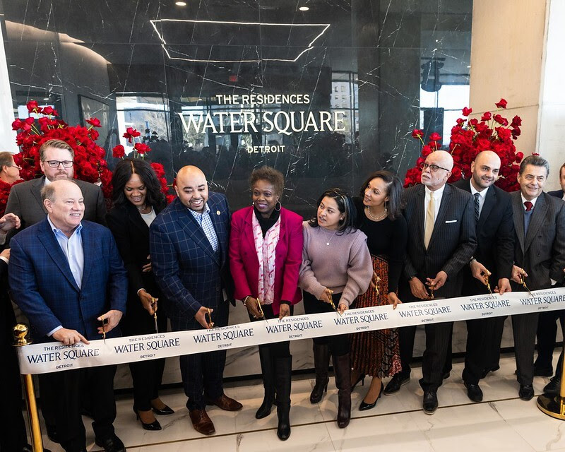 Water Square ribbon cutting pic
