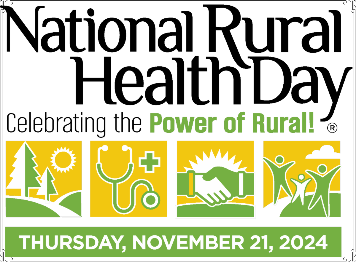 Logo. National Rural Health Day. Celebrating the power of rural. Thursday, November 21, 2024