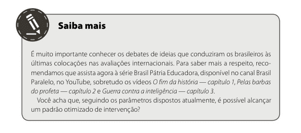 Indicação de conteúdo da Brasil Paralelo em aula disponível na plataforma do curso de história