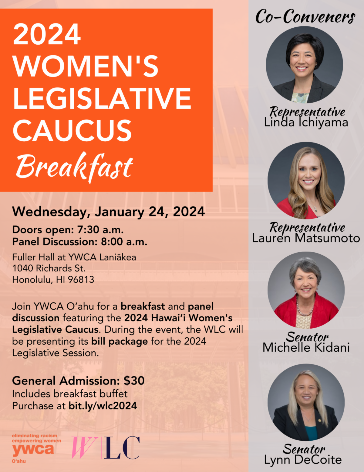 Reserve Your Ticket TODAY 2024 WLC Breakfast First Unitarian Church