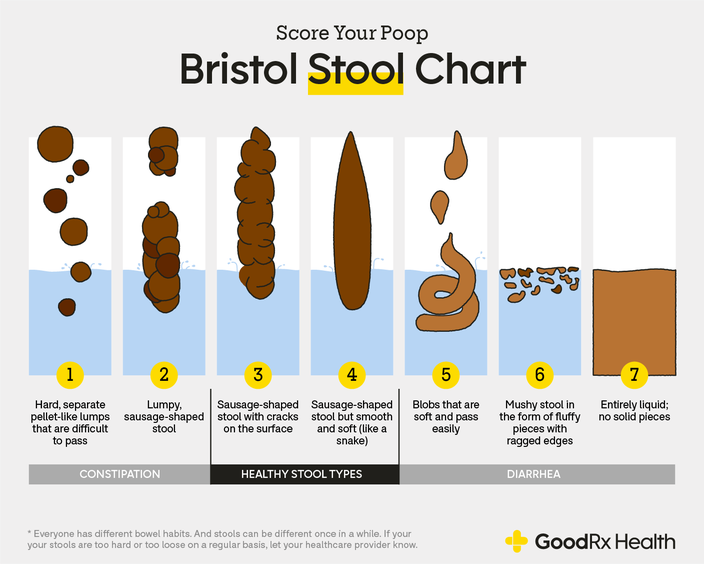 Infographic showing the Bristol Stool Chart