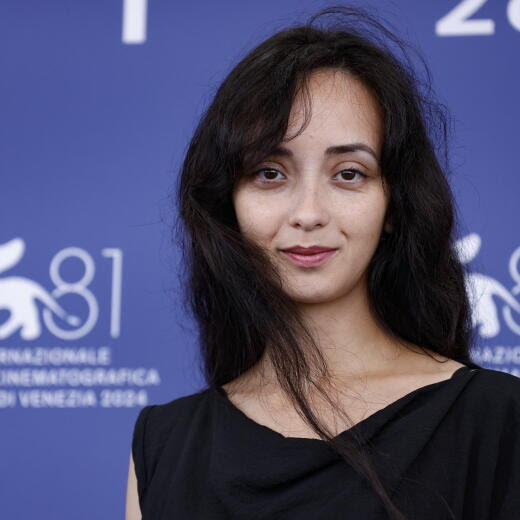 epa11586414 Russian-Canadian documentary director Anastasia Trofimova poses at a photocall of 'Russians at war' during the 81st annual Venice International Film Festival, in Venice, Italy, 05 September 2024. The movie is presented out of competition at the festival running from 28 August to 07 September 2024. EPA/FABIO FRUSTACI