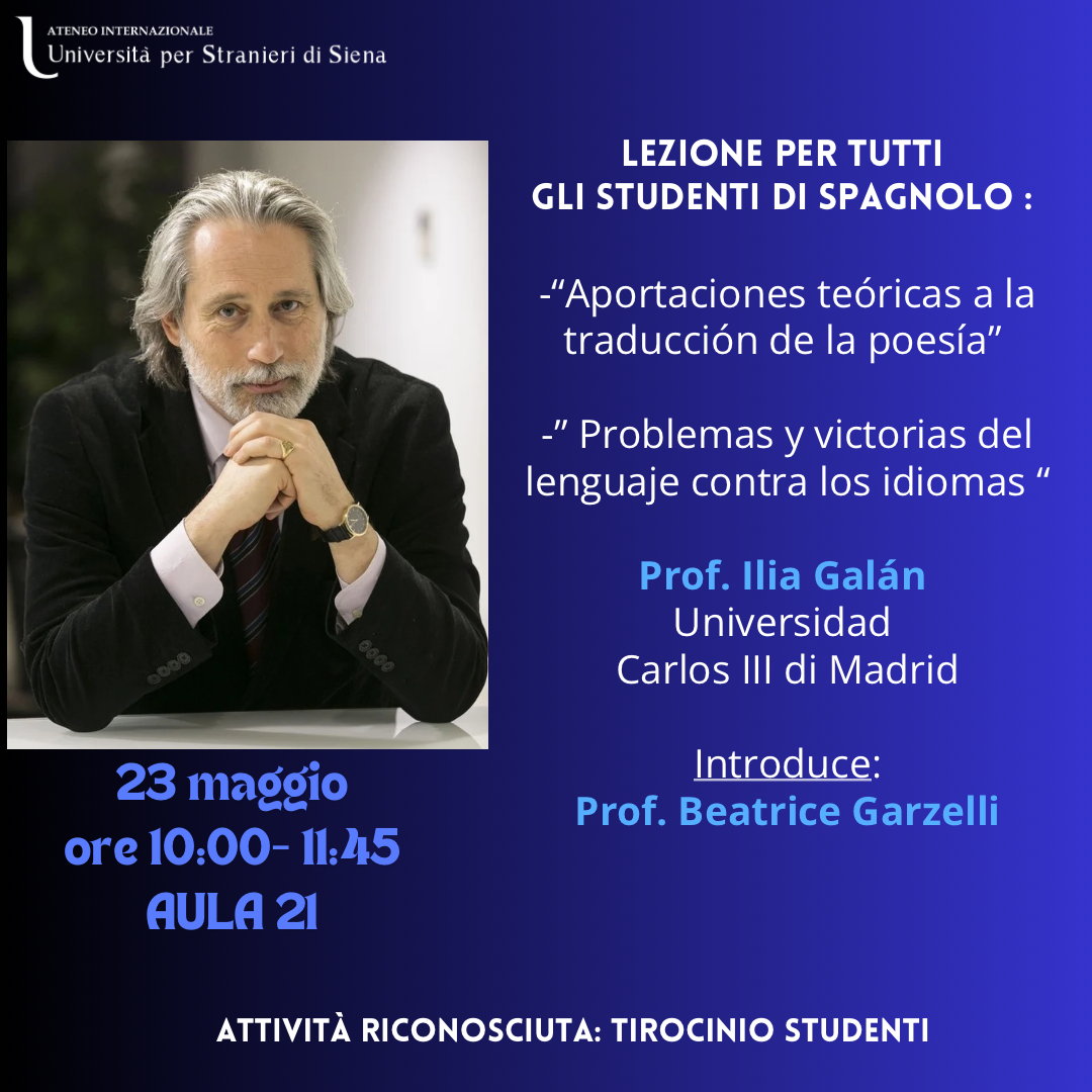 23/5/24 – Lezione del Prof. Ilia Galán