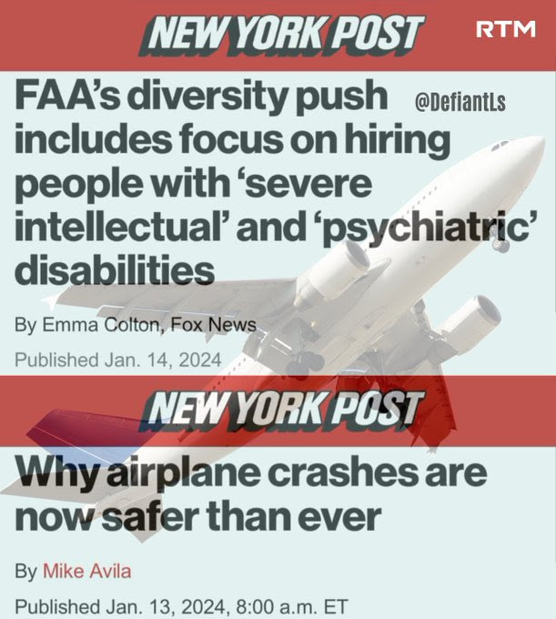 Weird posts from the NY Post claiming the FAA is hiring the mentally ill.