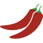 Two red pepper icon