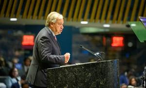 El Secretario General António Guterres interviene en la Cumbre del Futuro en la Sede de las Naciones Unidas.