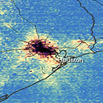 image of satellite data over Houston, TX