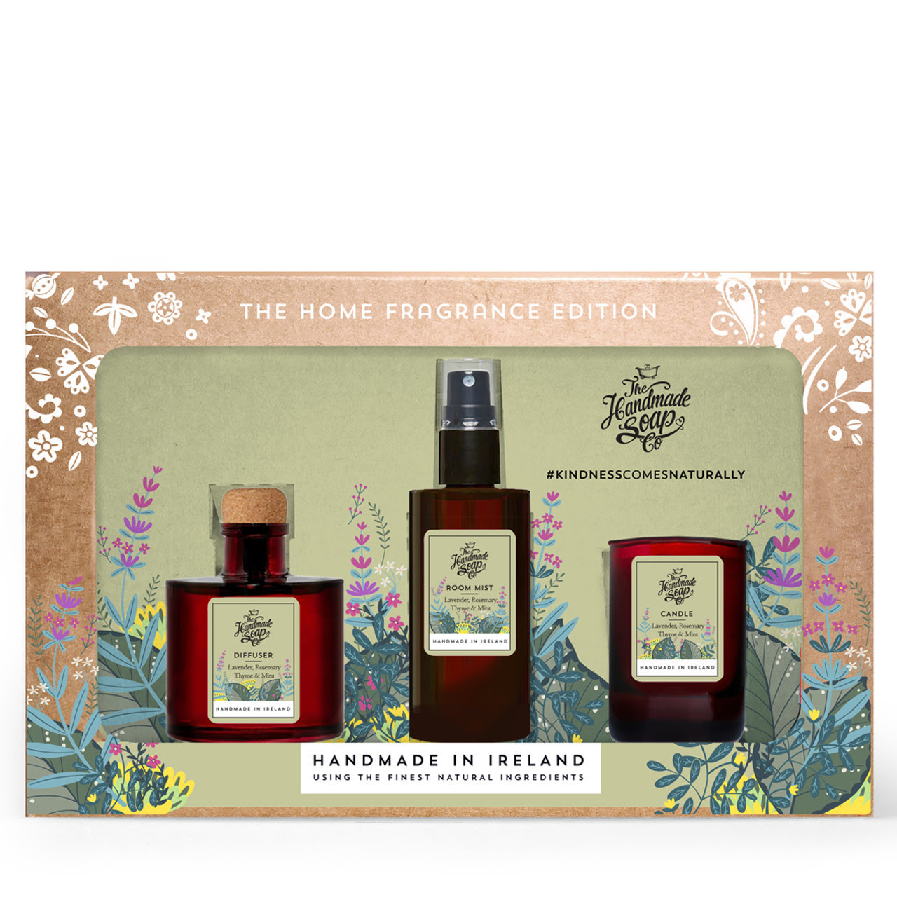 Image of Handmade Soap Company Lavender, Rosemary & Mint Home Fragrance Gift Set