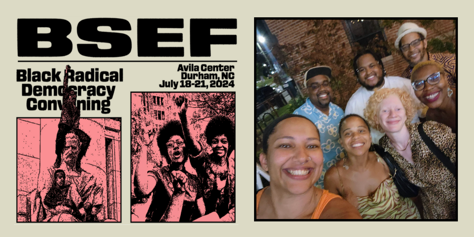 Black Radical Democracy Convening flyer and photo of core organizing team. Black Radical Democracy Convening flyer and photo of core organizing team.