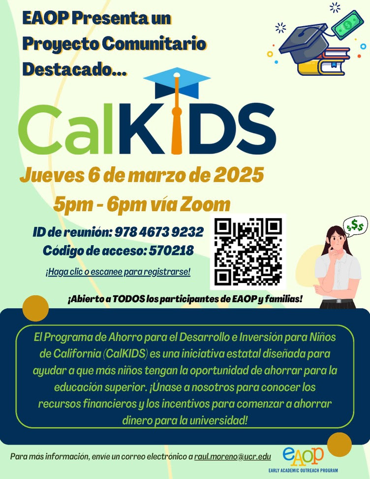 UCR EAOP Calkids Workshops In Spanish