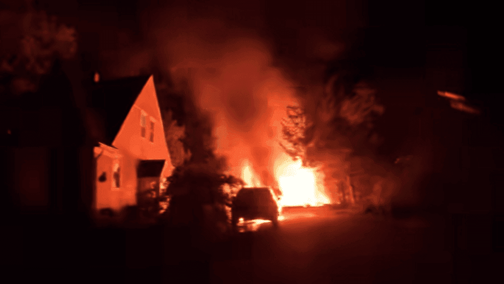 Scituate garage engulfed in flames
