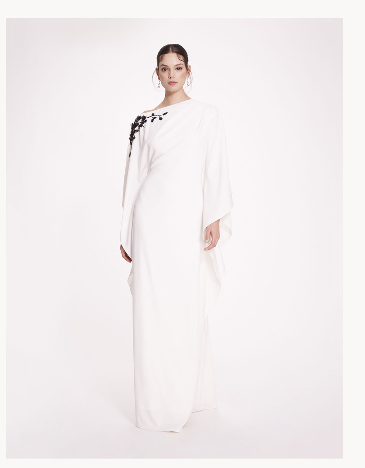 Embroidered Draped Kaftan