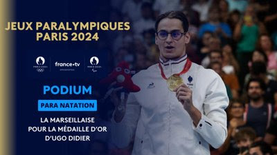 Para natation (H) : le podium et la Marseillaise en l'honneur d'Ugo Didier