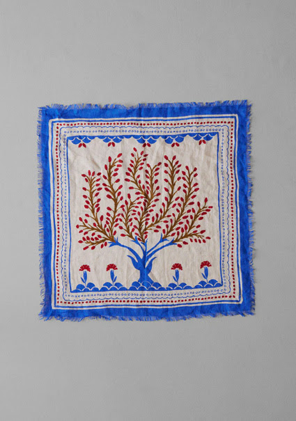 Berry Tree Linen Bandana