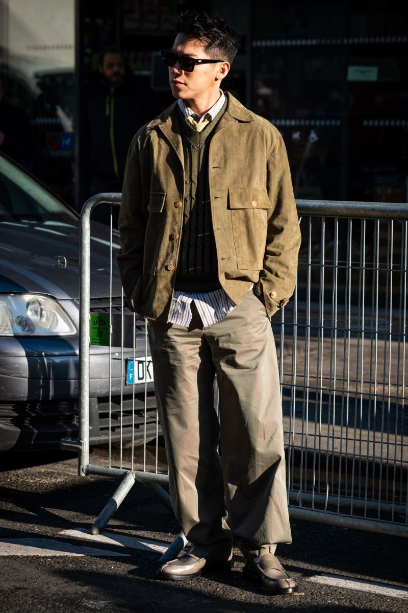 El actor y modelo Cheng Chang Fan en la Semana de la Moda Masculina de París otoño invierno 2024 2025.