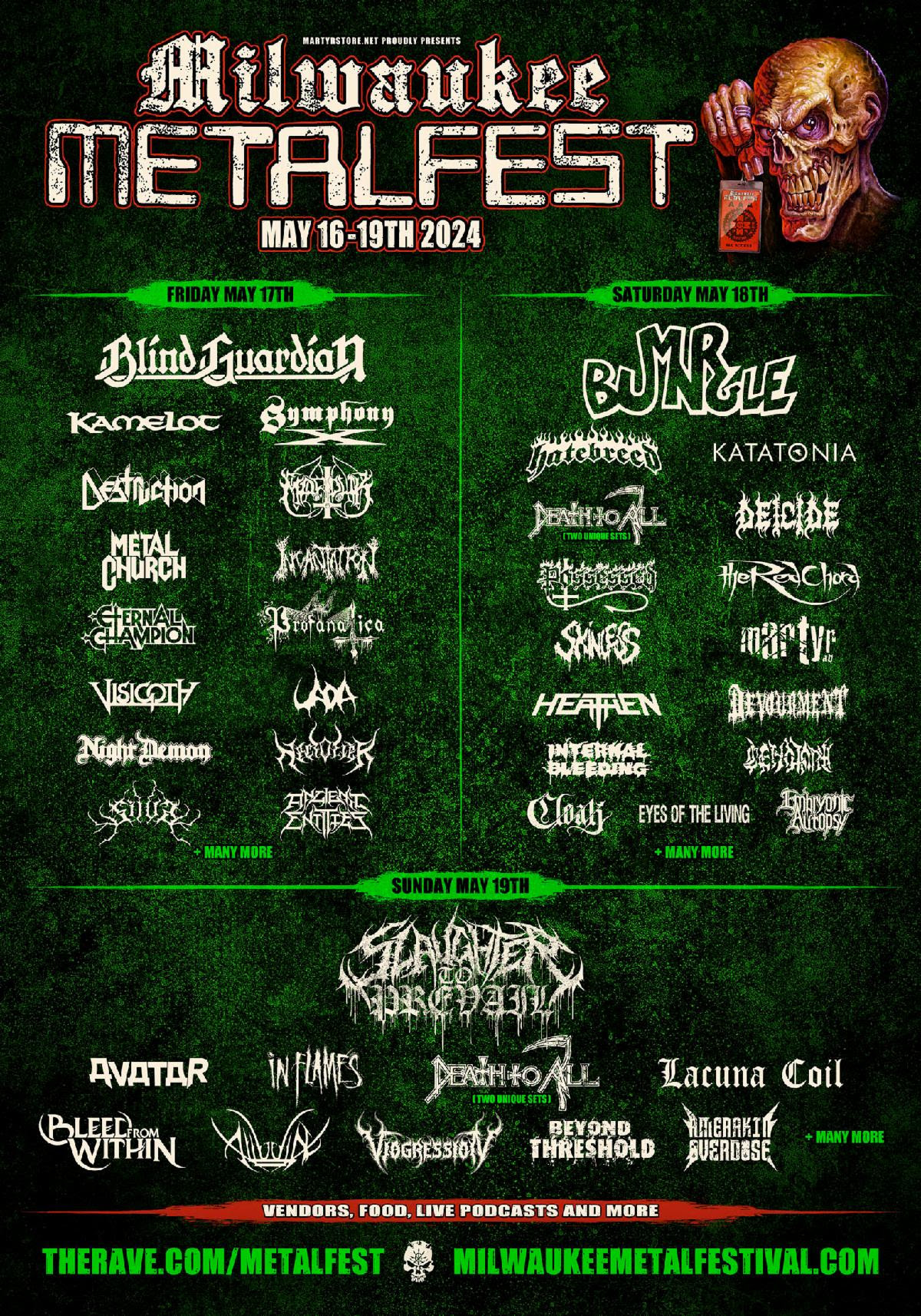 MILWAUKEE METAL FEST 2024 Reveals 19 More Bands + Daily Schedules