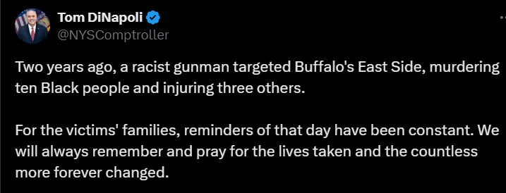 Tweet about Buffalo shooting two years ago