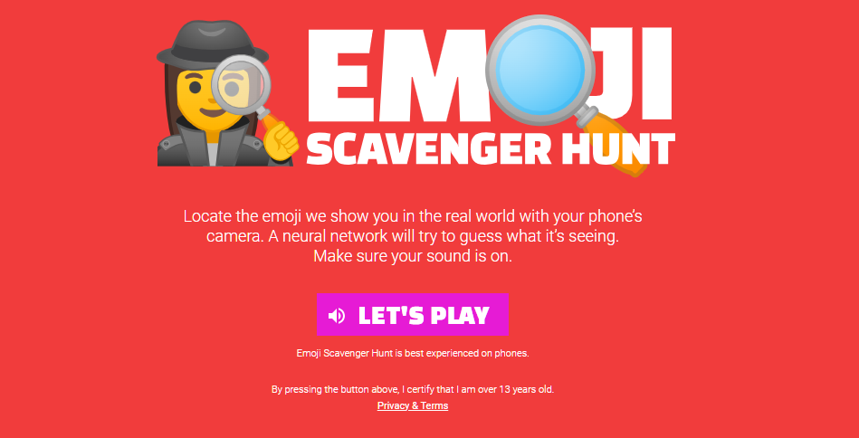 Emoji Scavenger Hunt AI per bambini