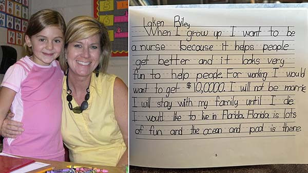 Laken Riley's First Grade Teacher Digs Up Heartbreaking Note Written by the Slain Nursing Student