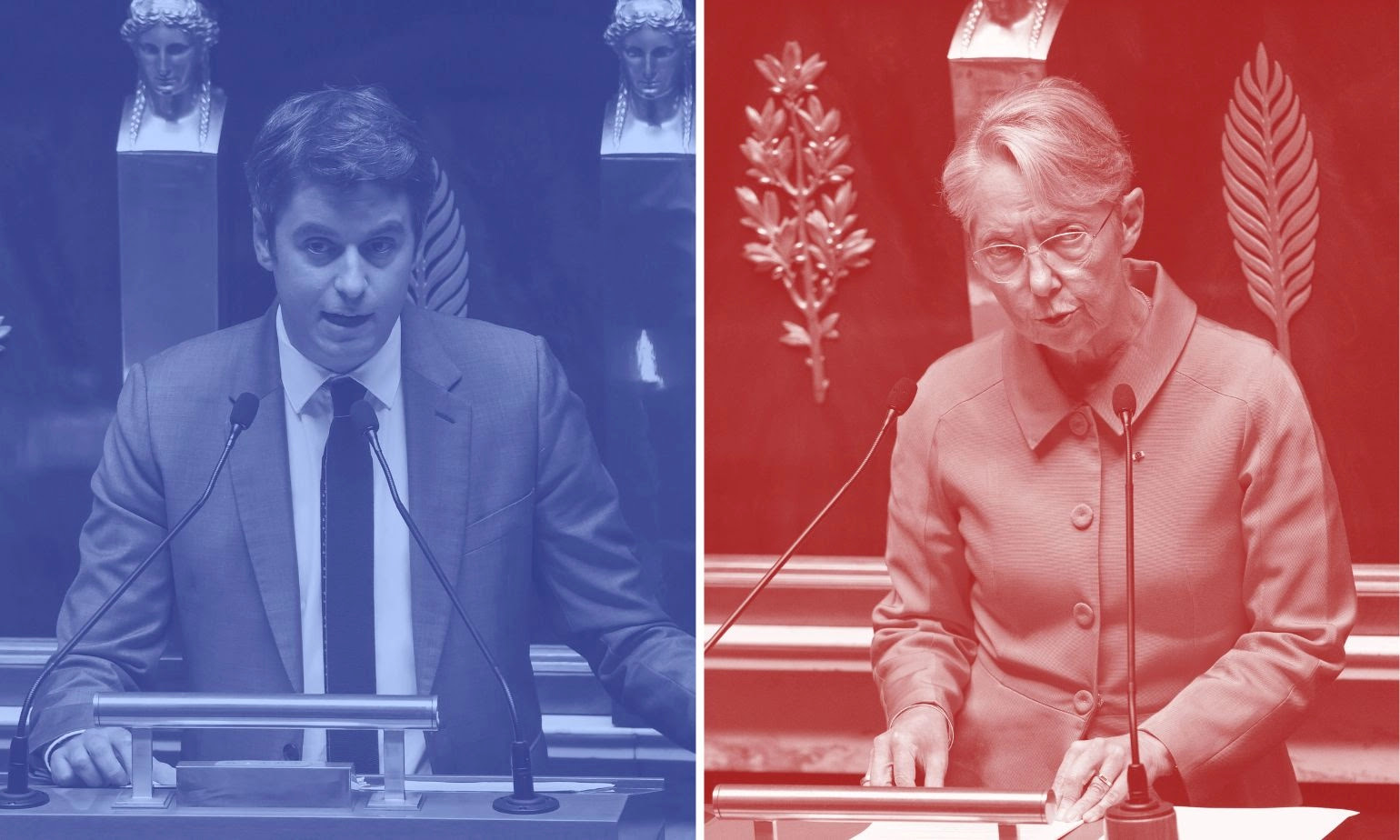 Élisabeth Borne vs. Gabriel Attal : qui a le plus d’atouts pour prendre la tête de Renaissance ?