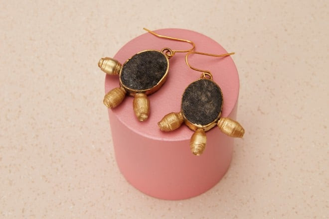 Gold earrings