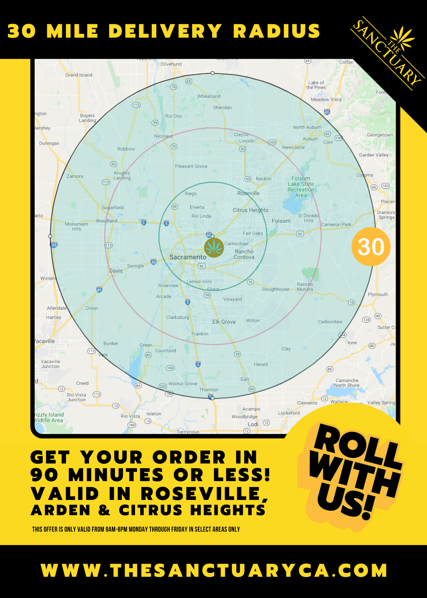 30 Mile Delivery Radius