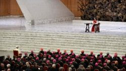 Suor Maria Gloria Riva durante la meditazione in occasione del Giubileo della Santa Sede