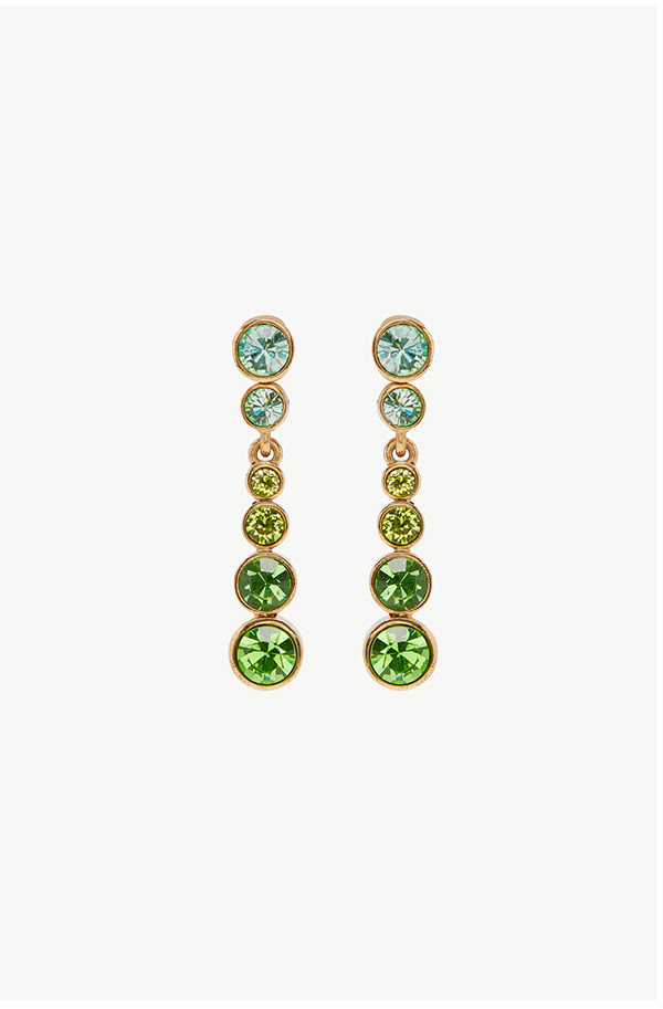 Round Stone Drop Clip-On Earrings