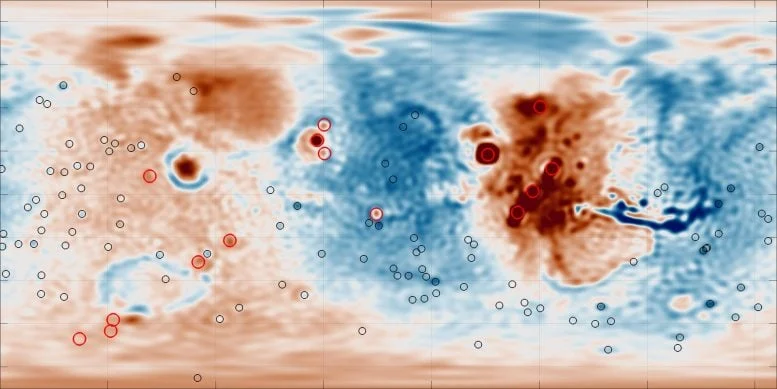 Gravity Map of Mars Crop