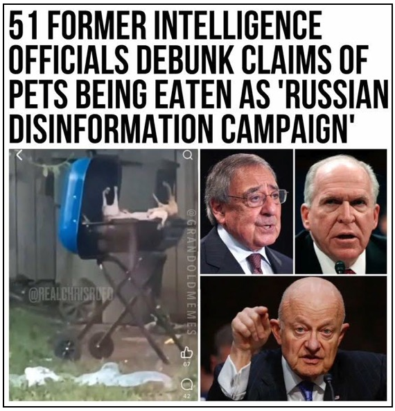 Meme about 51 Intel agents lying again.