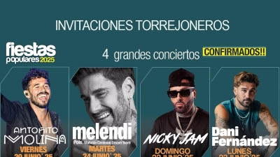 Torrejón.- Los vecinos pueden desde el próximo lunes descargar sus invitaciones para el Torrejón Summer Fest 2025