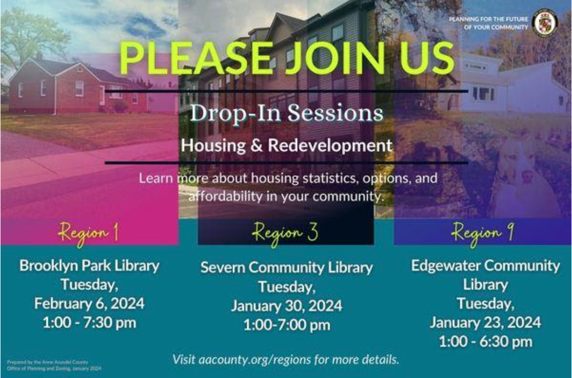 Housing Drop-In Sessions, Regions 1, 3, and 9