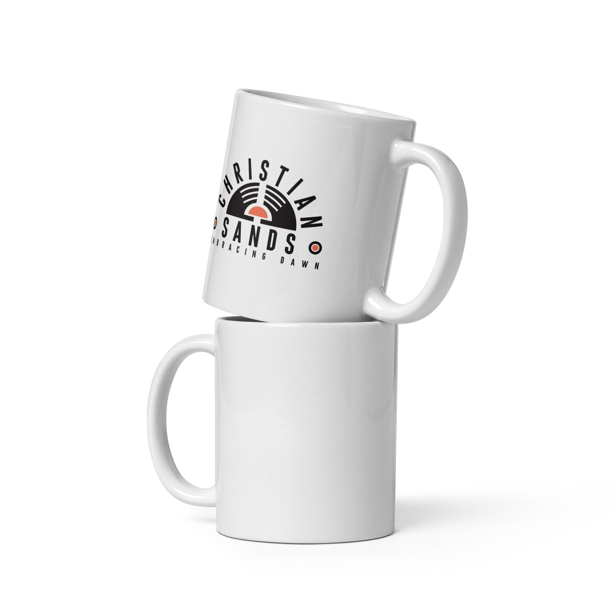 Image of Christian Sands - Embracing Dawn – White Glossy Mug