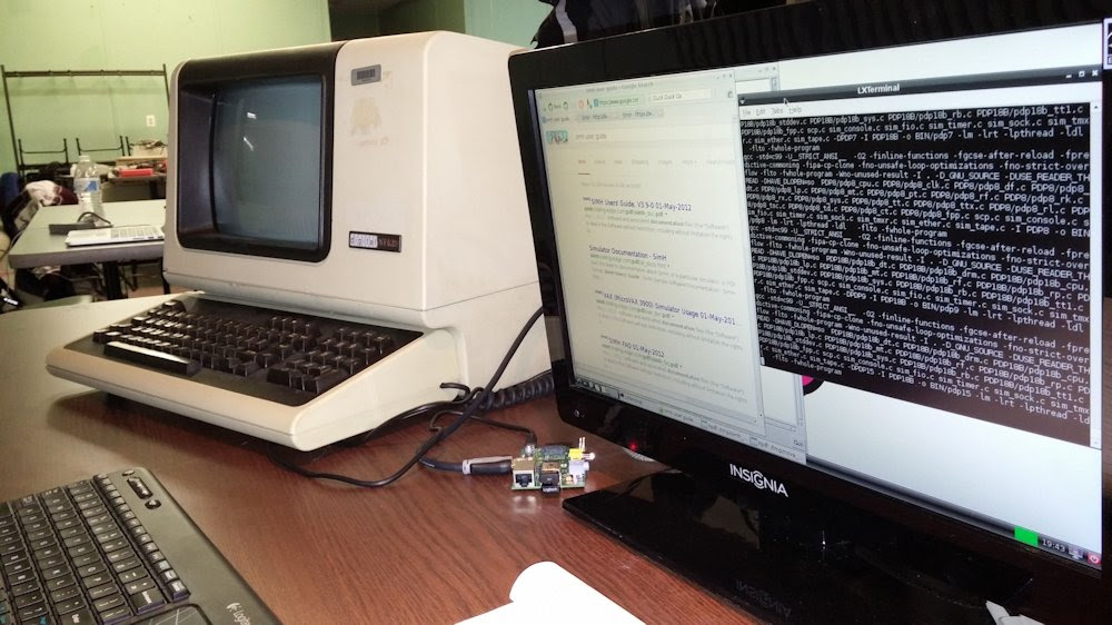 DEC VT-100 attached to laptop running simH