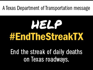 A Texas Department of Transportation (TxDOT) message