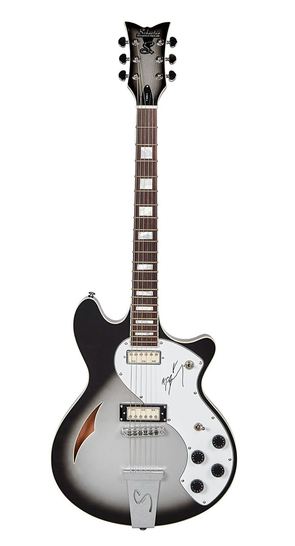 Bad Bunny signed 2011 Schecter Diamond Series model T S/H-1 semi-hollow body guitar