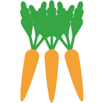 Three carrots icon