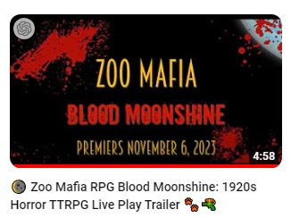 Zoo Mafia RPG Live Play