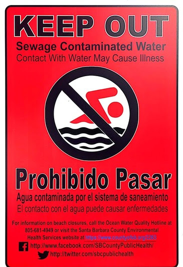 Keep Out Contaminated Water Sign