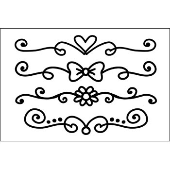 Image of Flourish Borders Clear Stamp Set