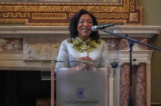 New Commonwealth Secretary-General Shirley Ayorkor Botchwey outlining the priorities she will address during her tenure. (Photo: Commonwealth Secretariat)