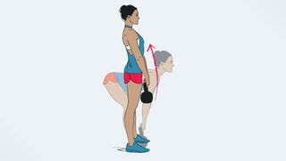 Kettlebell deadlift